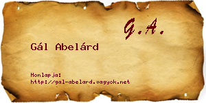 Gál Abelárd névjegykártya